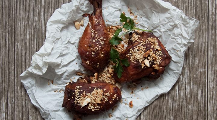 Pikantny kurczak – z masłem orzechowym i imbirem