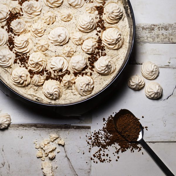 Tort kawowo-bezowy.  Bez glutenu, bez pieczenia