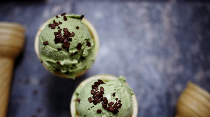Domowe lody matcha – lody bez maszynki